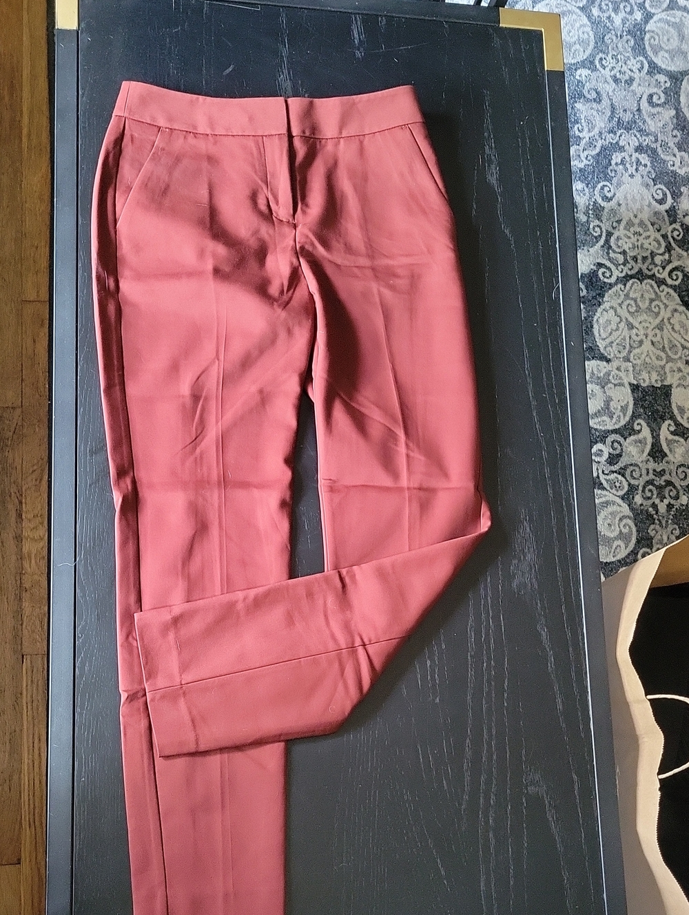 Express Tailored Slim Straight Pants in Rosewood